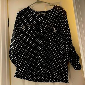 Black and white Polk a dot blouse. Brand new only wore once! Size small